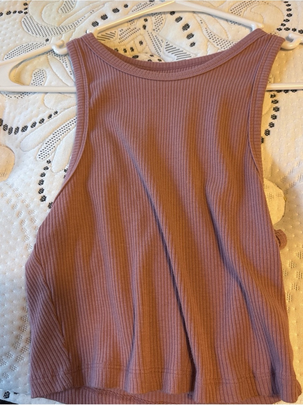 Aeropostale Mauve Ribbed Tank Top - Women